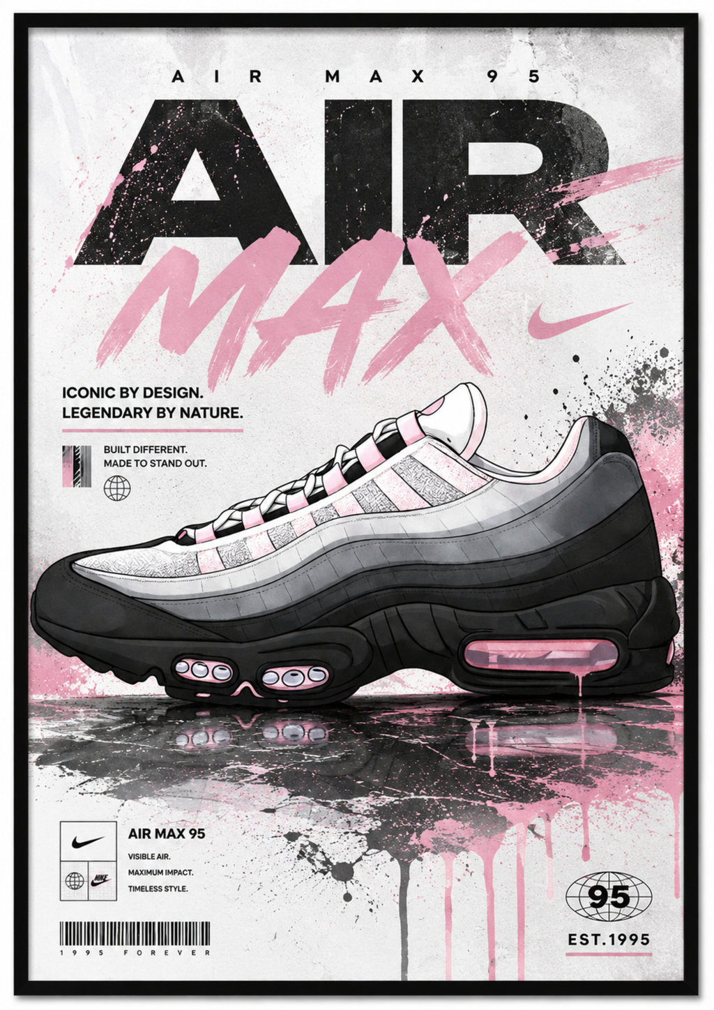 A3 Wall Print - Pink Foam